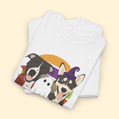 Unisex Crewneck T-shirt | FUNDRAISER | Happy Tails Canine Rescue | Halloween - Detezi Designs-36999099196309204992