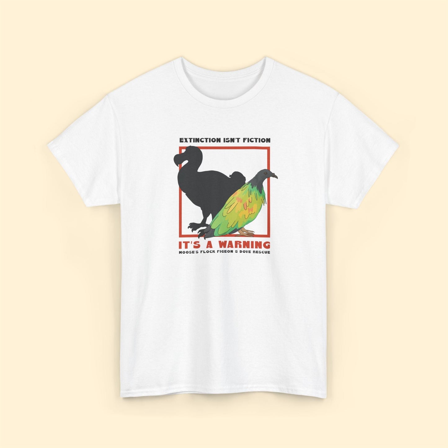 Unisex Crewneck T-shirt | FUNDRAISER | Moose's Flock | Extinction is a Warning - Detezi Designs - 11470260071065295240
