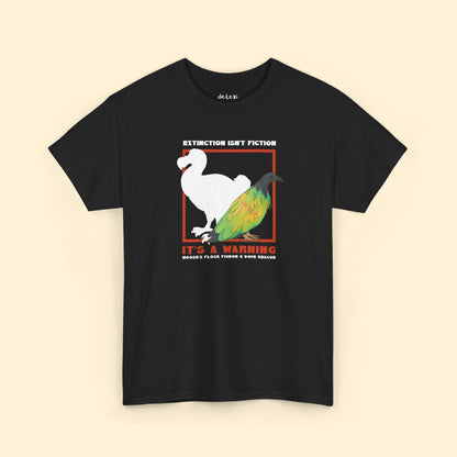 Unisex Crewneck T-shirt | FUNDRAISER | Moose's Flock | Extinction is a Warning - Detezi Designs - 32618691475416968089