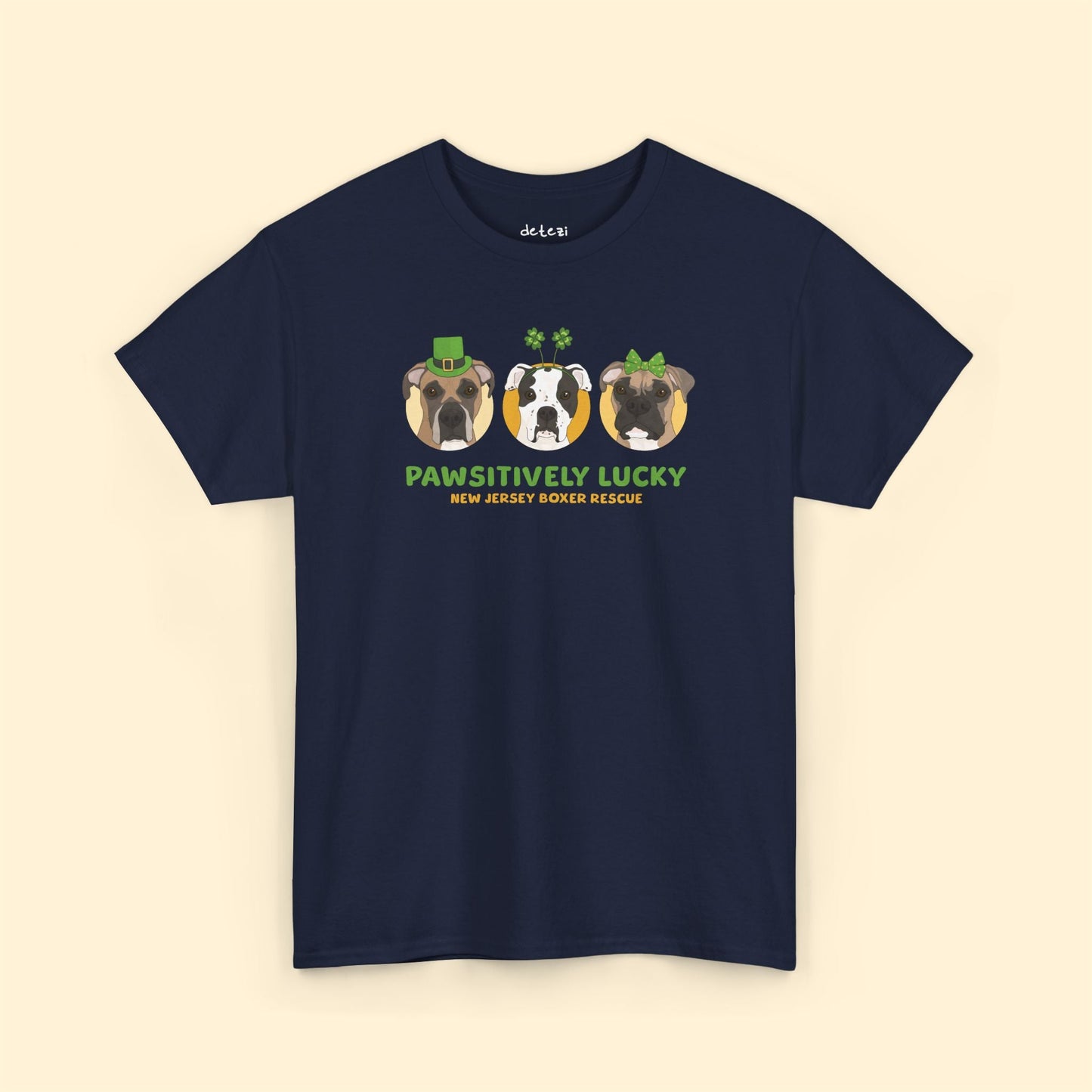 Unisex Crewneck T-shirt | FUNDRAISER | New Jersey Boxer Rescue | St. Patrick's Day - Detezi Designs - 78441404410912418280