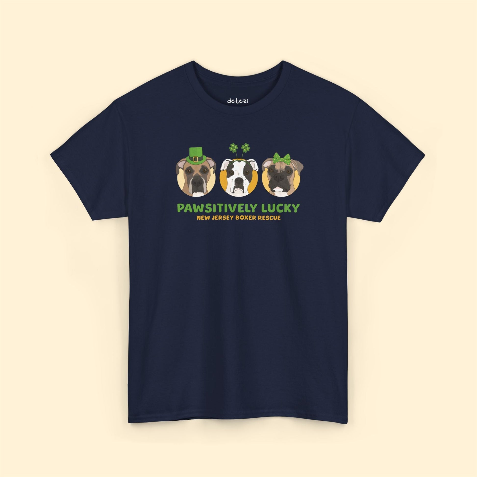 Unisex Crewneck T-shirt | FUNDRAISER | New Jersey Boxer Rescue | St. Patrick's Day - Detezi Designs - 78441404410912418280