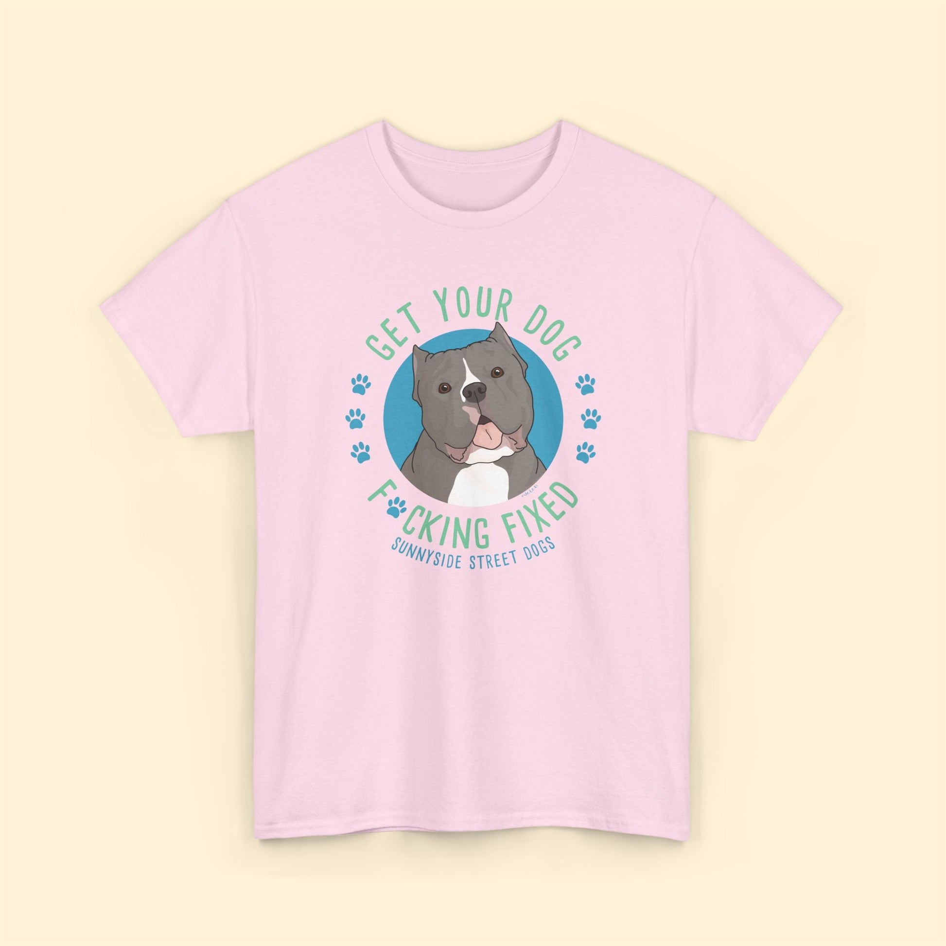 Unisex Crewneck T-shirt | FUNDRAISER | Sunnyside Street Dogs | Get Your Dog F*cking Fixed - Detezi Designs - 15912259496477864991