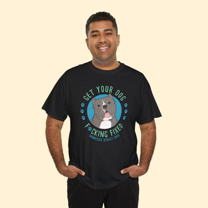 Unisex Crewneck T-shirt | FUNDRAISER | Sunnyside Street Dogs | Get Your Dog F*cking Fixed - Detezi Designs - 26348328200870687052
