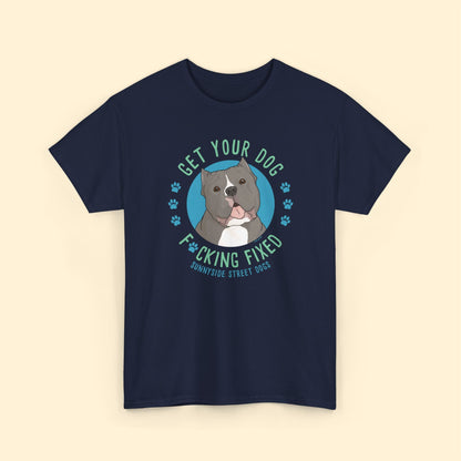 Unisex Crewneck T-shirt | FUNDRAISER | Sunnyside Street Dogs | Get Your Dog F*cking Fixed - Detezi Designs - 26348328200870687052