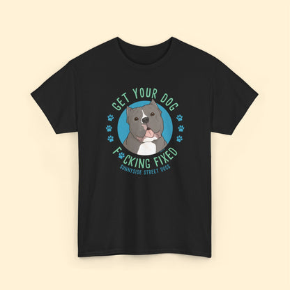 Unisex Crewneck T-shirt | FUNDRAISER | Sunnyside Street Dogs | Get Your Dog F*cking Fixed - Detezi Designs - 33196107263425275856