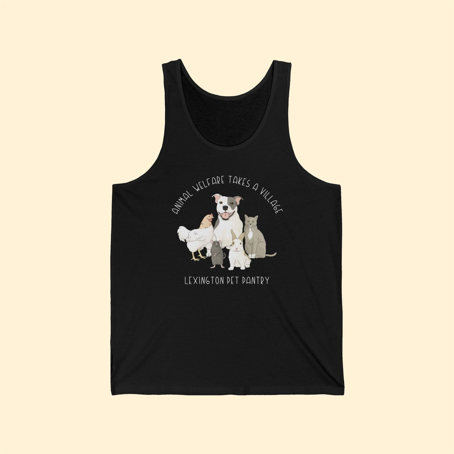 Unisex Jersey Tank | FUNDRAISER | Lexington Pet Pantry | It Takes A Village - Detezi Designs - 27232294581220809109