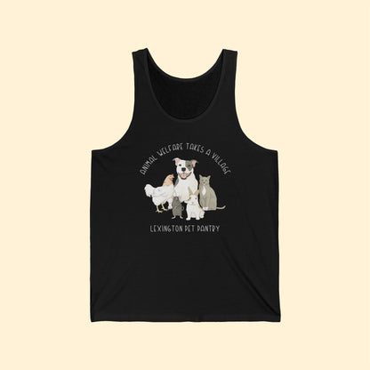 Unisex Jersey Tank | FUNDRAISER | Lexington Pet Pantry | It Takes A Village - Detezi Designs - 27232294581220809109