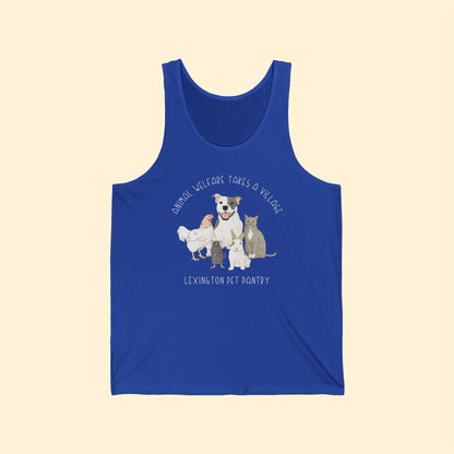 Unisex Jersey Tank | FUNDRAISER | Lexington Pet Pantry | It Takes A Village - Detezi Designs - 27285811506537242911