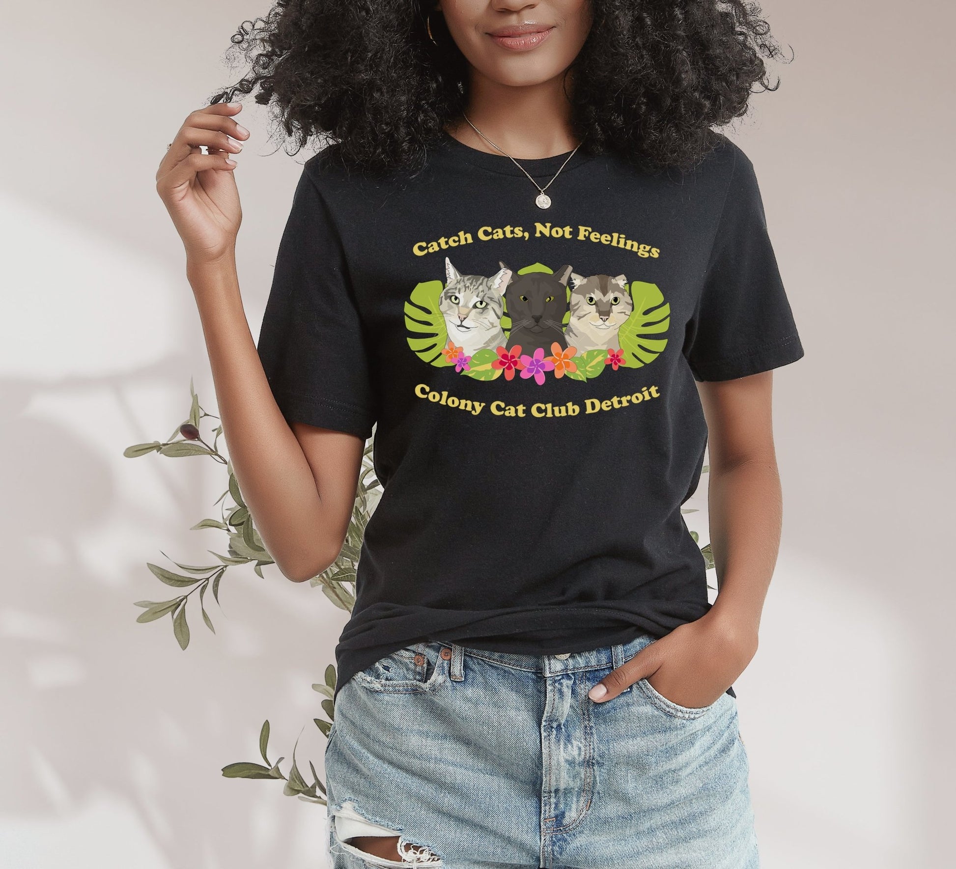 Unisex T-shirt | FUNDRAISER | Colony Cat Club - Detezi Designs - 21684390384651040493