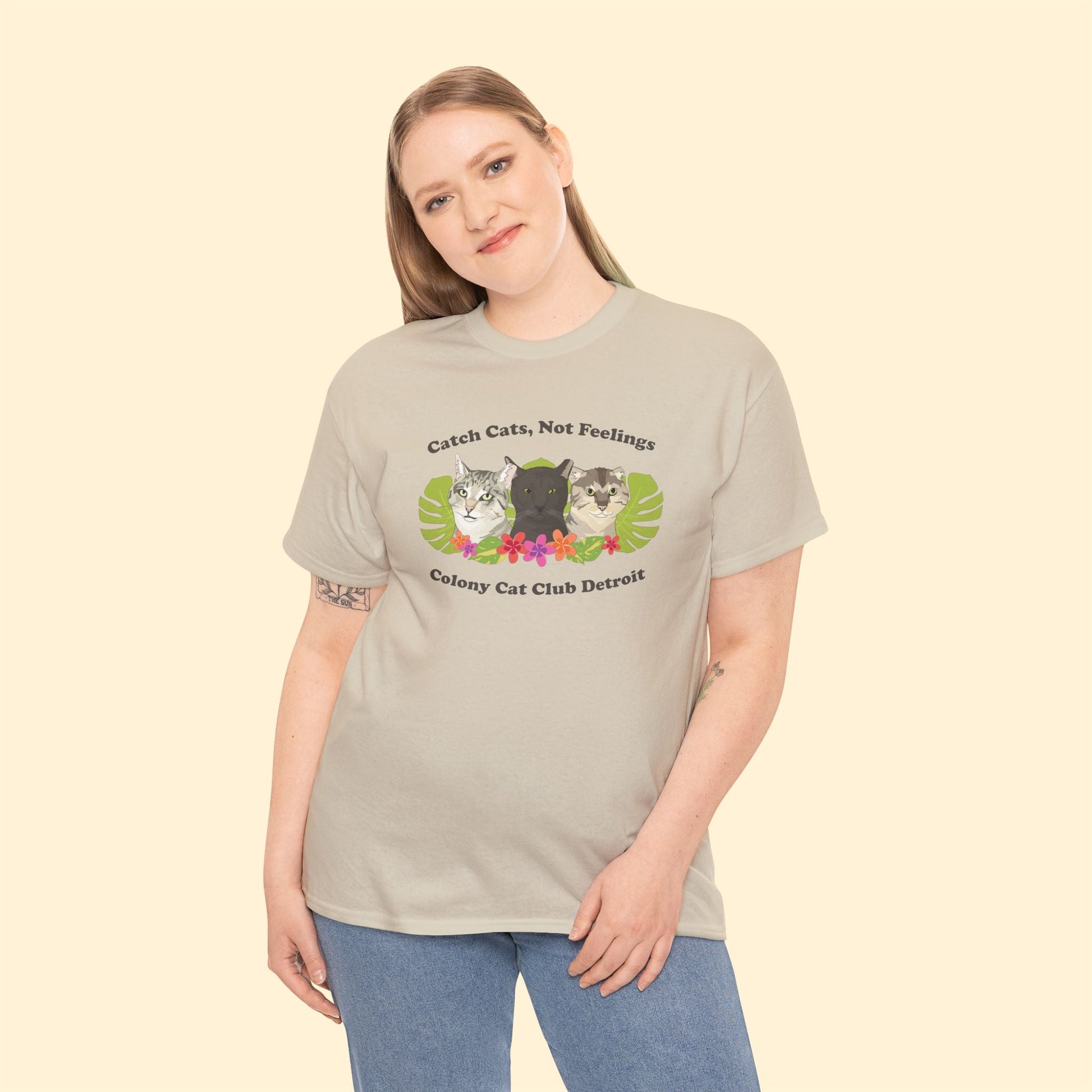 Unisex T-shirt | FUNDRAISER | Colony Cat Club - Detezi Designs - 25025319366709640646