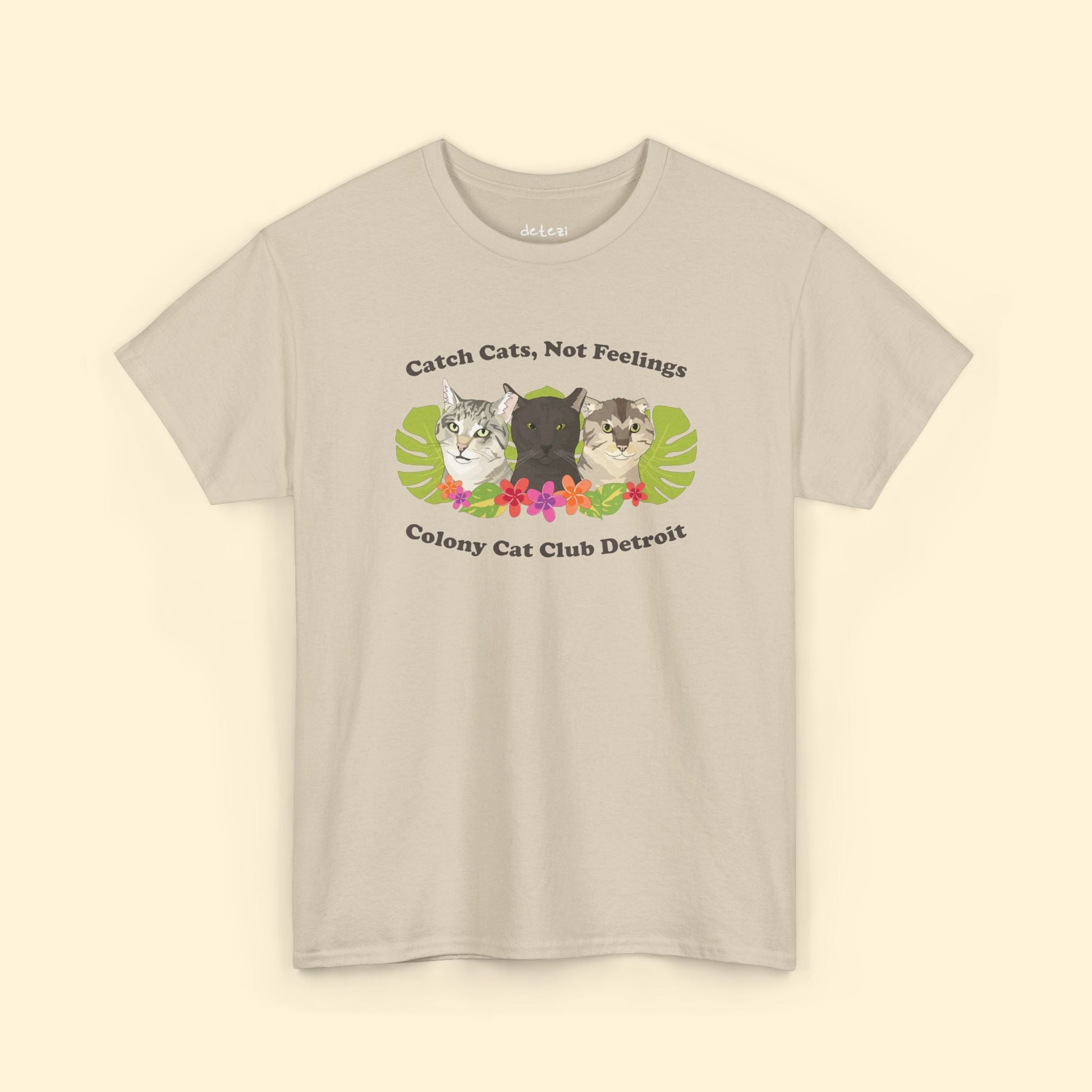 Unisex T-shirt | FUNDRAISER | Colony Cat Club - Detezi Designs - 30195782888423800396