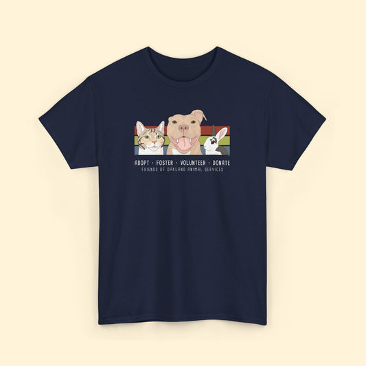 Unisex T-shirt | FUNDRAISER | Friends of Oakland Animal Services - Detezi Designs - 16593552331051655534
