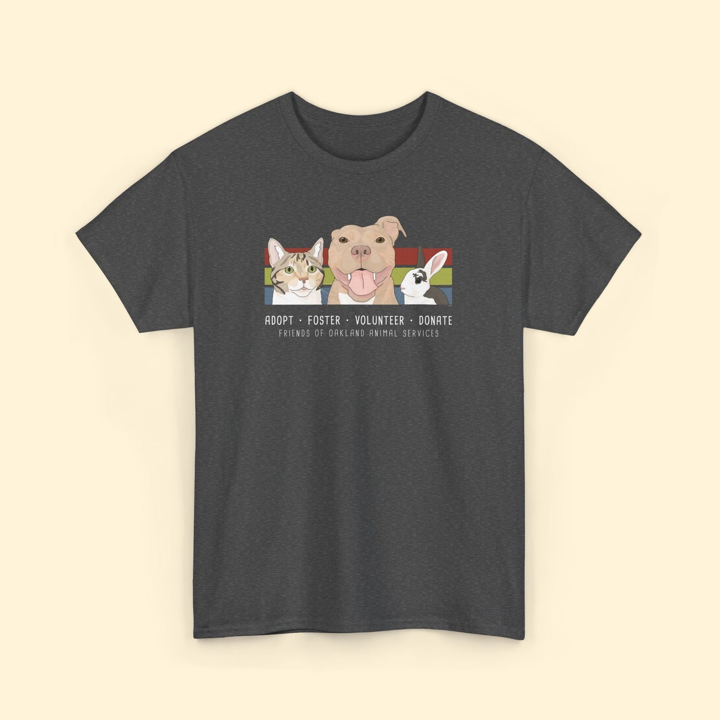 Unisex T-shirt | FUNDRAISER | Friends of Oakland Animal Services - Detezi Designs - 31320227628349168289