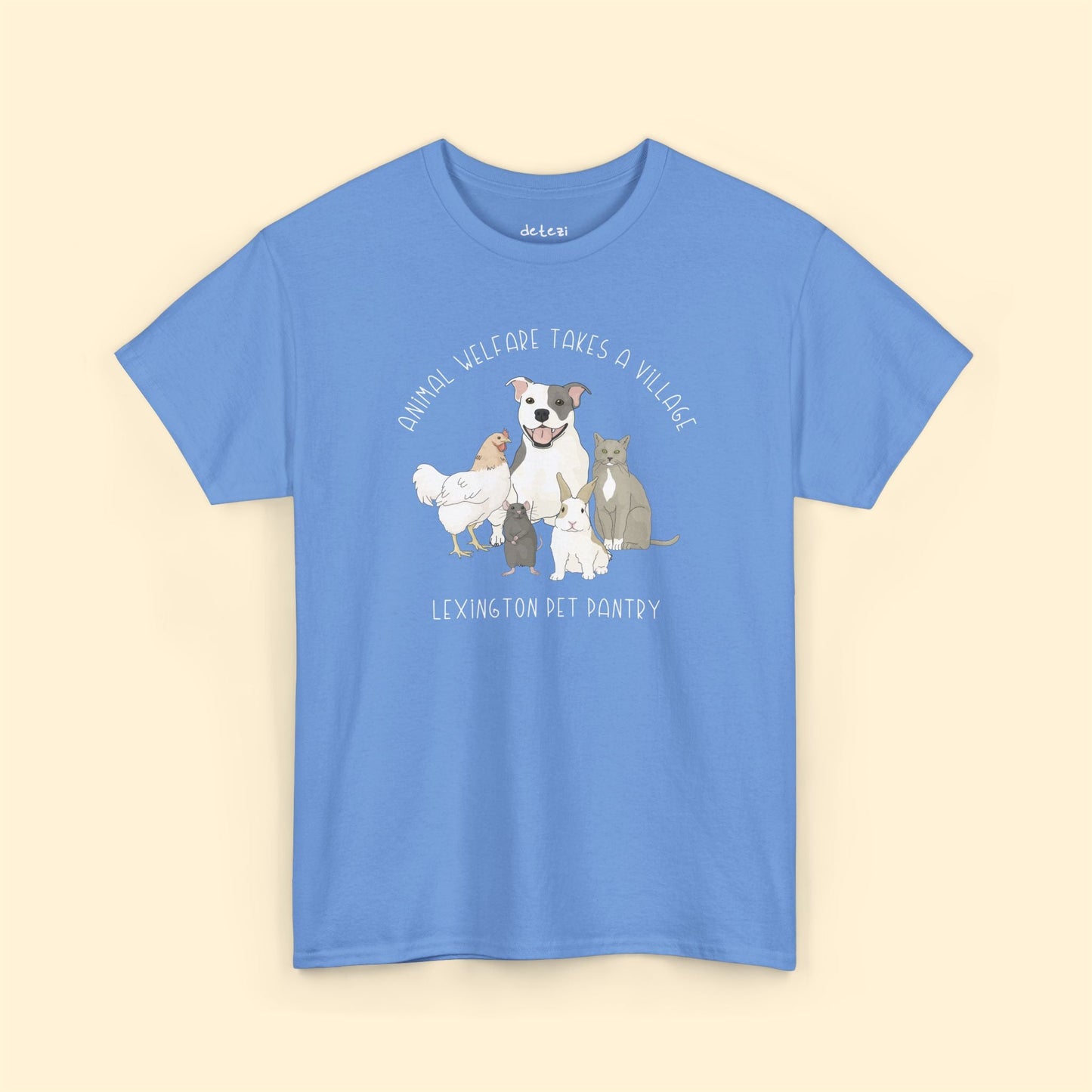 Unisex T-shirt | FUNDRAISER | Lexington Pet Pantry | It Takes A Village - Detezi Designs - 28287872128987658270