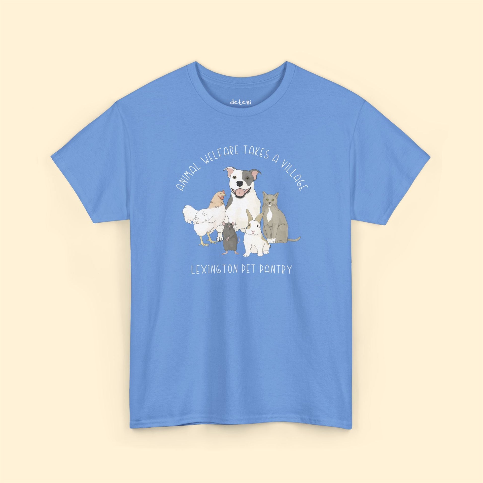 Unisex T-shirt | FUNDRAISER | Lexington Pet Pantry | It Takes A Village - Detezi Designs - 28287872128987658270