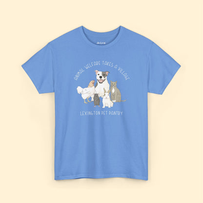 Unisex T-shirt | FUNDRAISER | Lexington Pet Pantry | It Takes A Village - Detezi Designs - 28287872128987658270