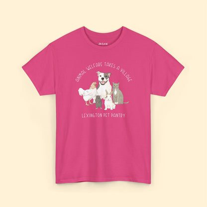 Unisex T-shirt | FUNDRAISER | Lexington Pet Pantry | It Takes A Village - Detezi Designs - 30721795712902210365