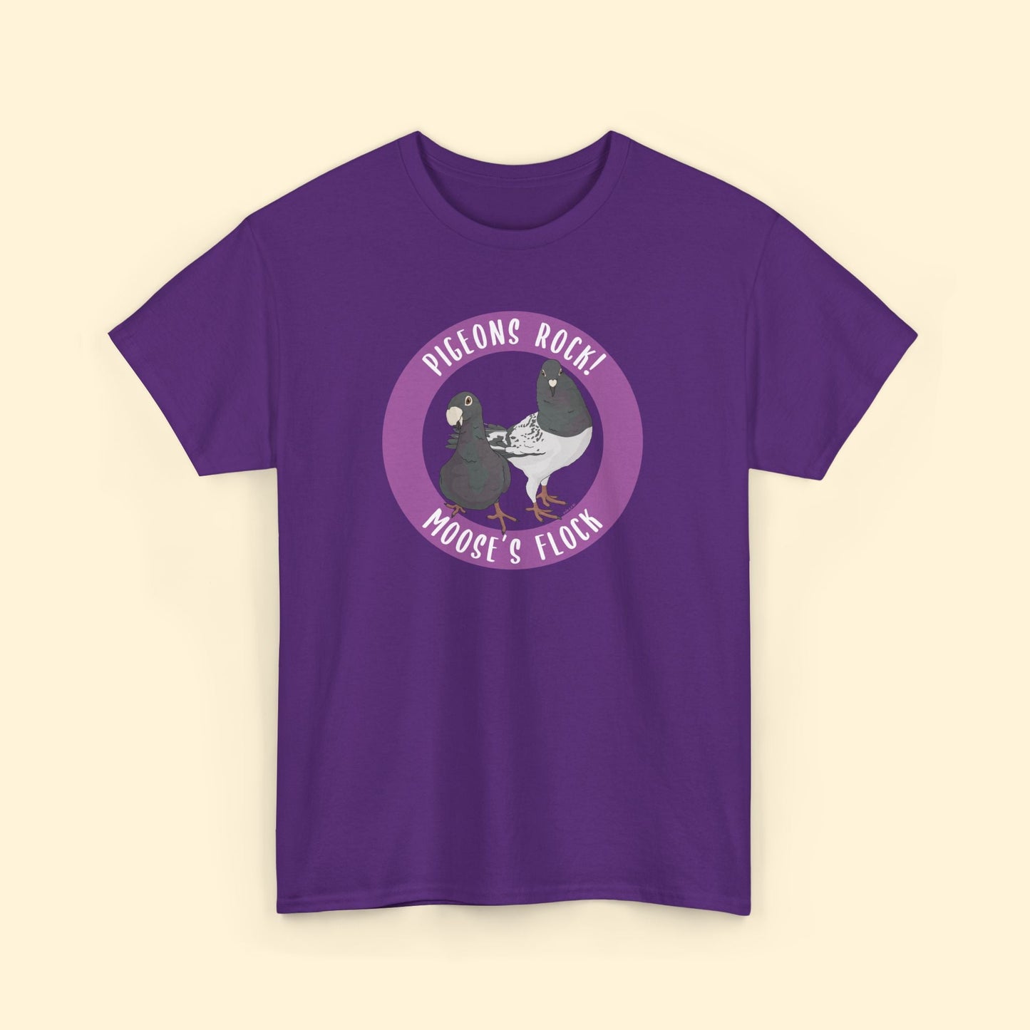 Unisex T-shirt | FUNDRAISER | Moose's Flock | Pigeons Rock - Detezi Designs - 19901372061057549948