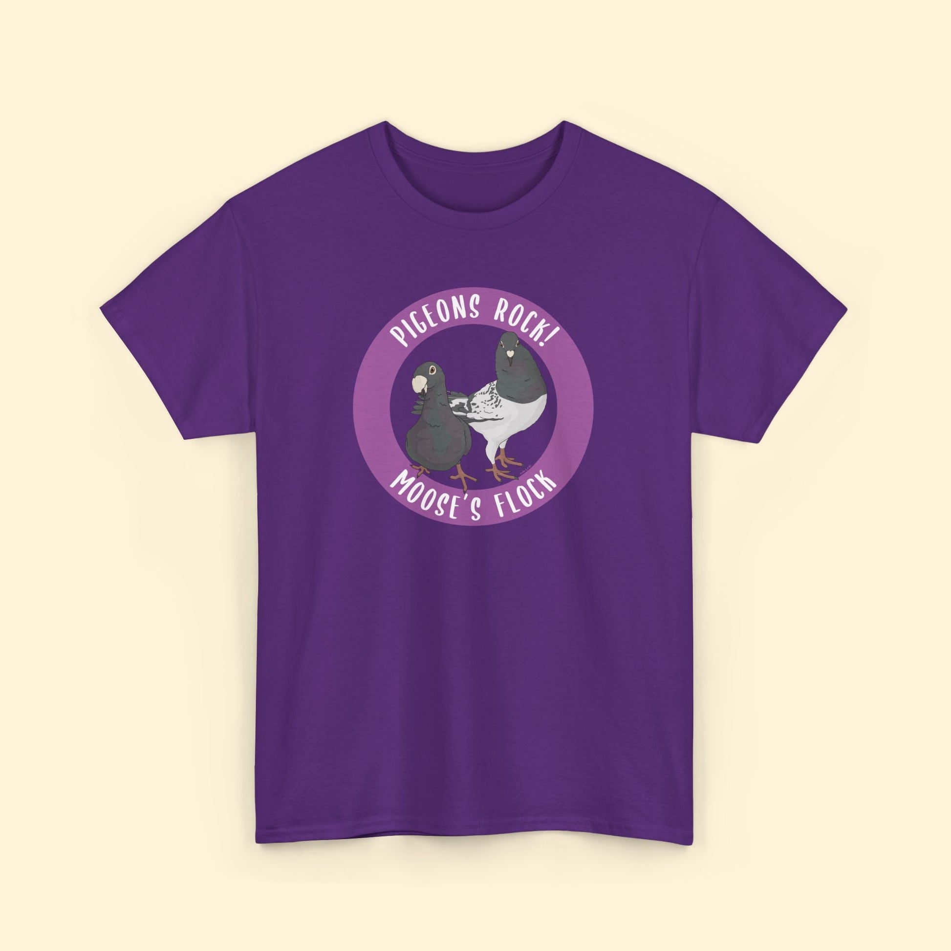 Unisex T-shirt | FUNDRAISER | Moose's Flock | Pigeons Rock - Detezi Designs - 19901372061057549948