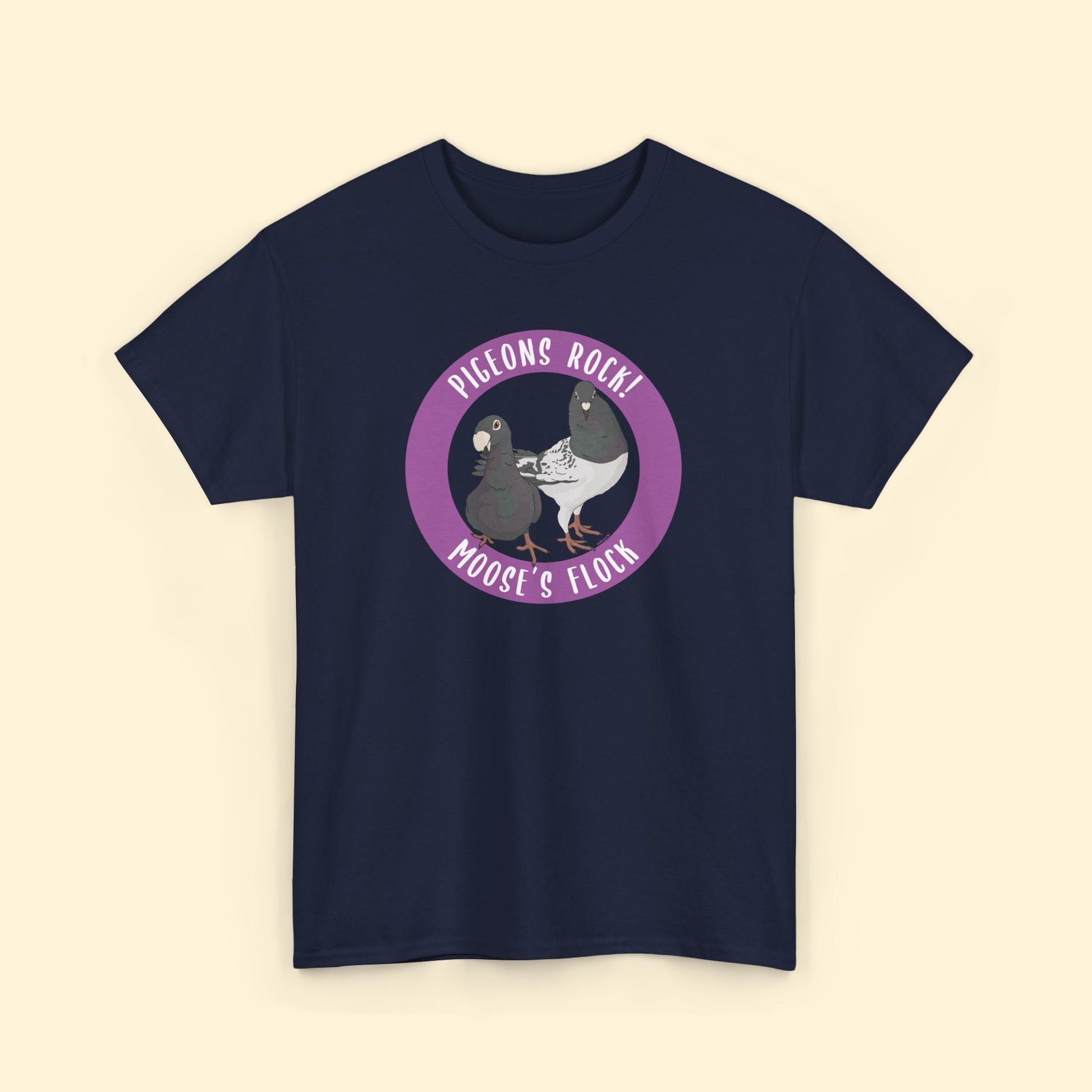 Unisex T-shirt | FUNDRAISER | Moose's Flock | Pigeons Rock - Detezi Designs - 32835491351323395975