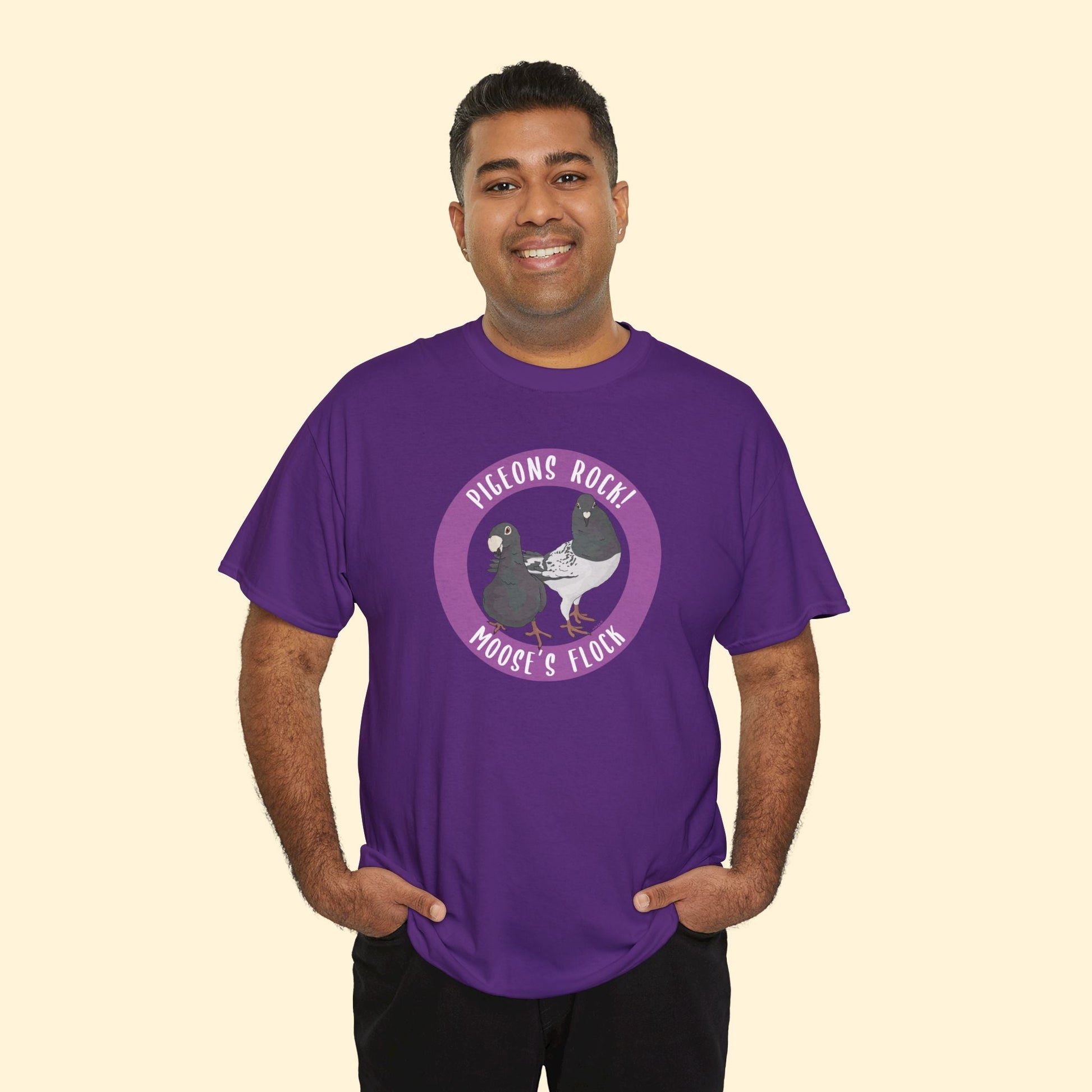 Unisex T-shirt | FUNDRAISER | Moose's Flock | Pigeons Rock - Detezi Designs - 96514361644693798224