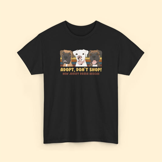 Unisex T-shirt | FUNDRAISER | New Jersey Boxer Rescue | Adopt, Don't Shop! - Detezi Designs - 32314177109383211319