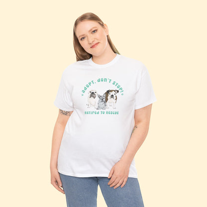 Unisex T-shirt | FUNDRAISER | Retired to Rescue - Detezi Designs - 19497118823760438729