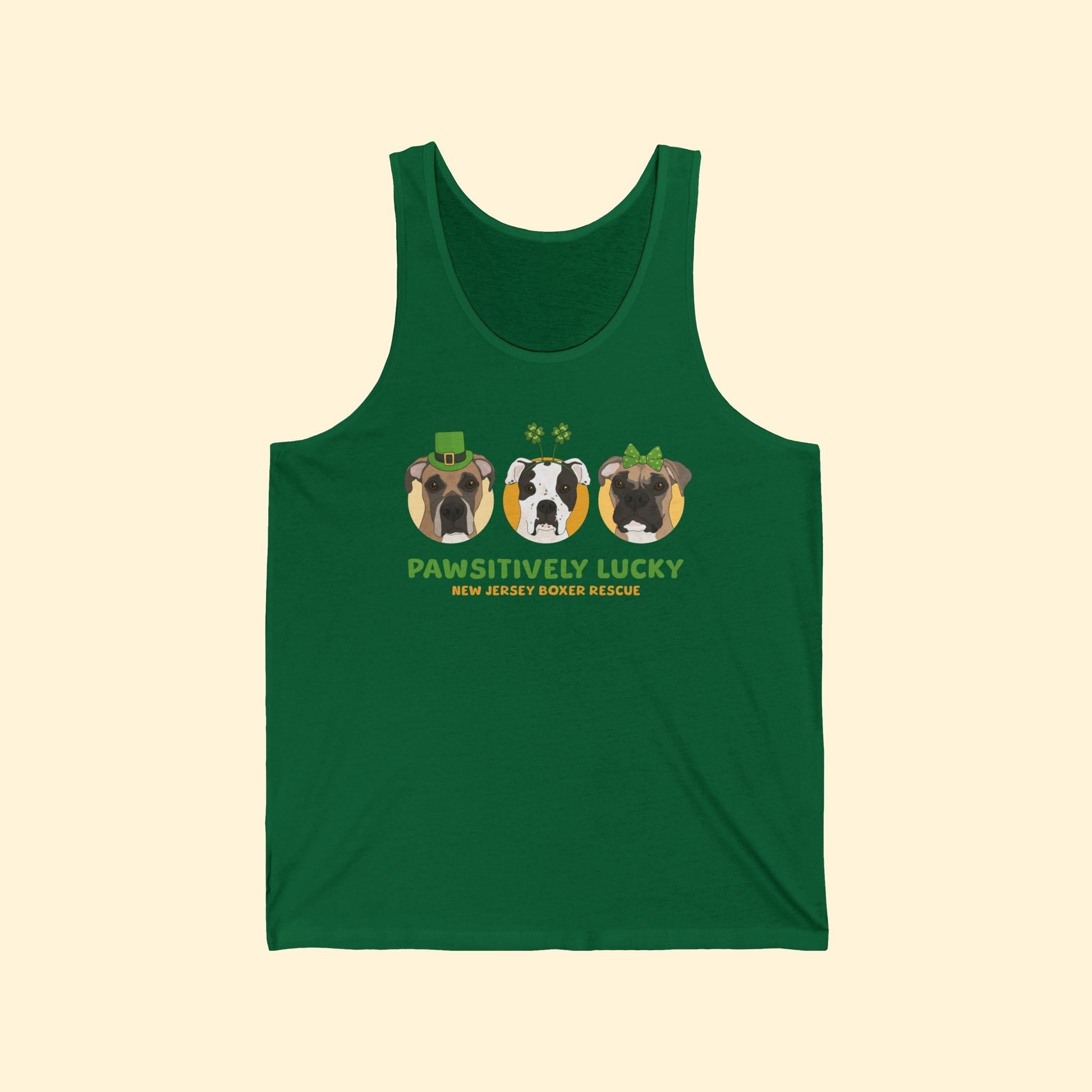 Unisex Tank | FUNDRAISER | New Jersey Boxer Rescue | St. Patrick's Day - Detezi Designs - 11549835905251185825