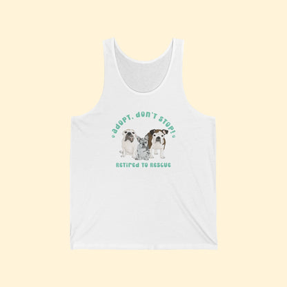 Unisex Tank | FUNDRAISER | Retired to Rescue - Detezi Designs - 40210595927581691834