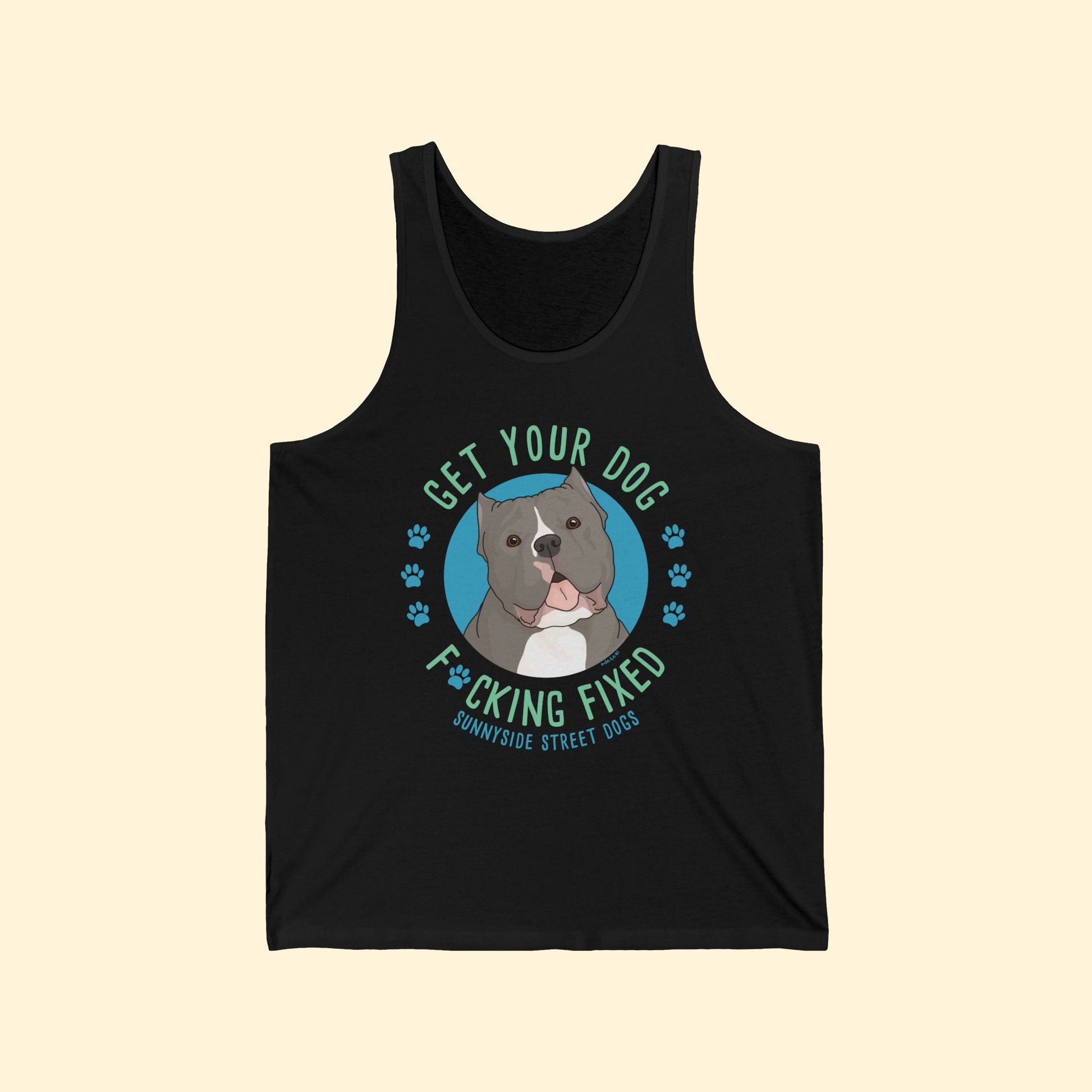 Unisex Tank | FUNDRAISER | Sunnyside Street Dogs | Get Your Dog F*cking Fixed - Detezi Designs - 13391446155962958045