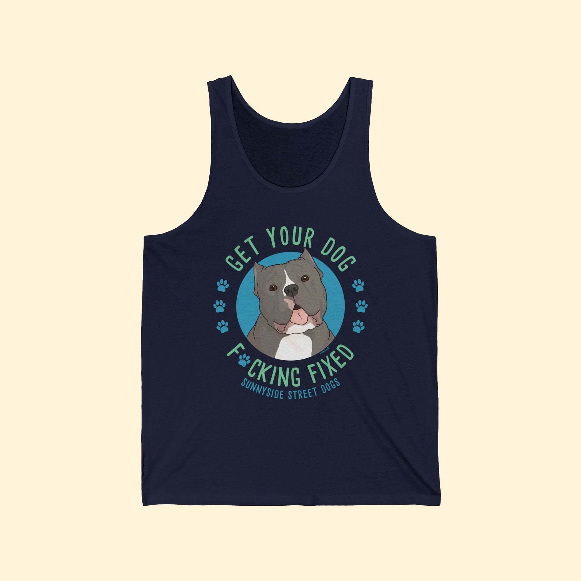 Unisex Tank | FUNDRAISER | Sunnyside Street Dogs | Get Your Dog F*cking Fixed - Detezi Designs - 18805066130383153492