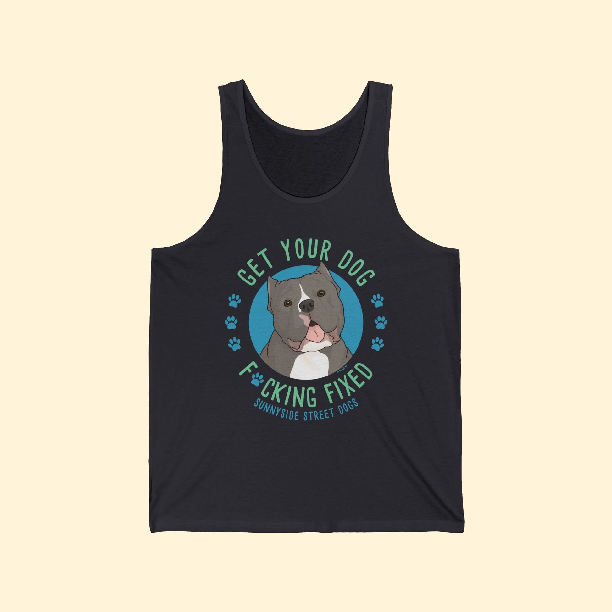 Unisex Tank | FUNDRAISER | Sunnyside Street Dogs | Get Your Dog F*cking Fixed - Detezi Designs - 32330172176140955407