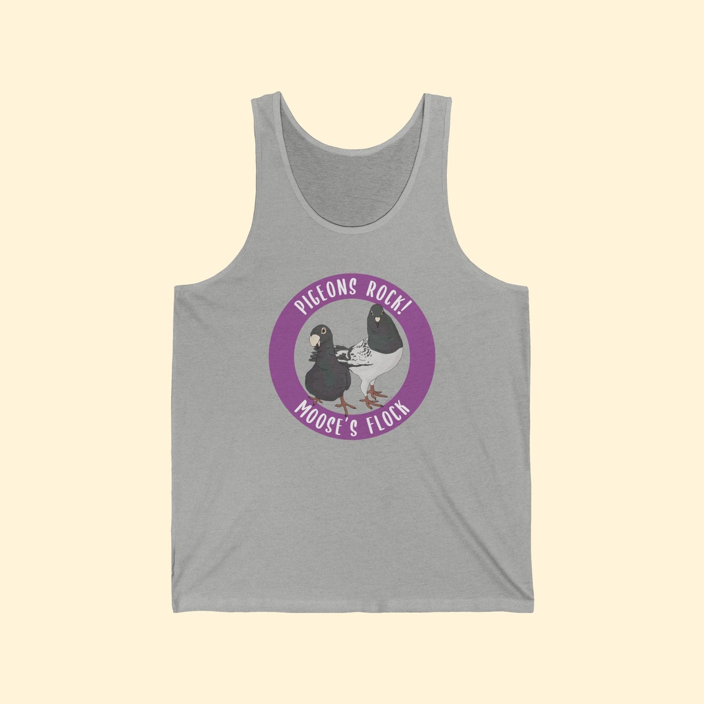 Unisex Tank Top | FUNDRAISER | Moose's Flock | Pigeons Rock - Detezi Designs - 12309270366844817276