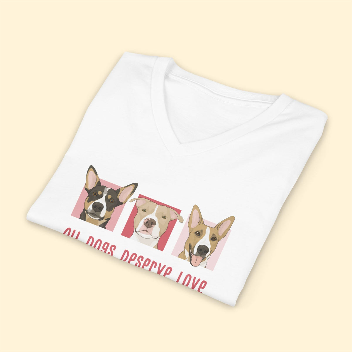 Unisex V-Neck Tee | FUNDRAISER | Ace's Place All Dog Rescue - Detezi Designs-29711587706957521278
