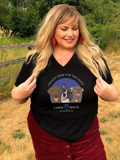 Unisex V - Neck Tee | FUNDRAISER | Canine Rescue of Central PA - Detezi Designs - 20769675464328243349
