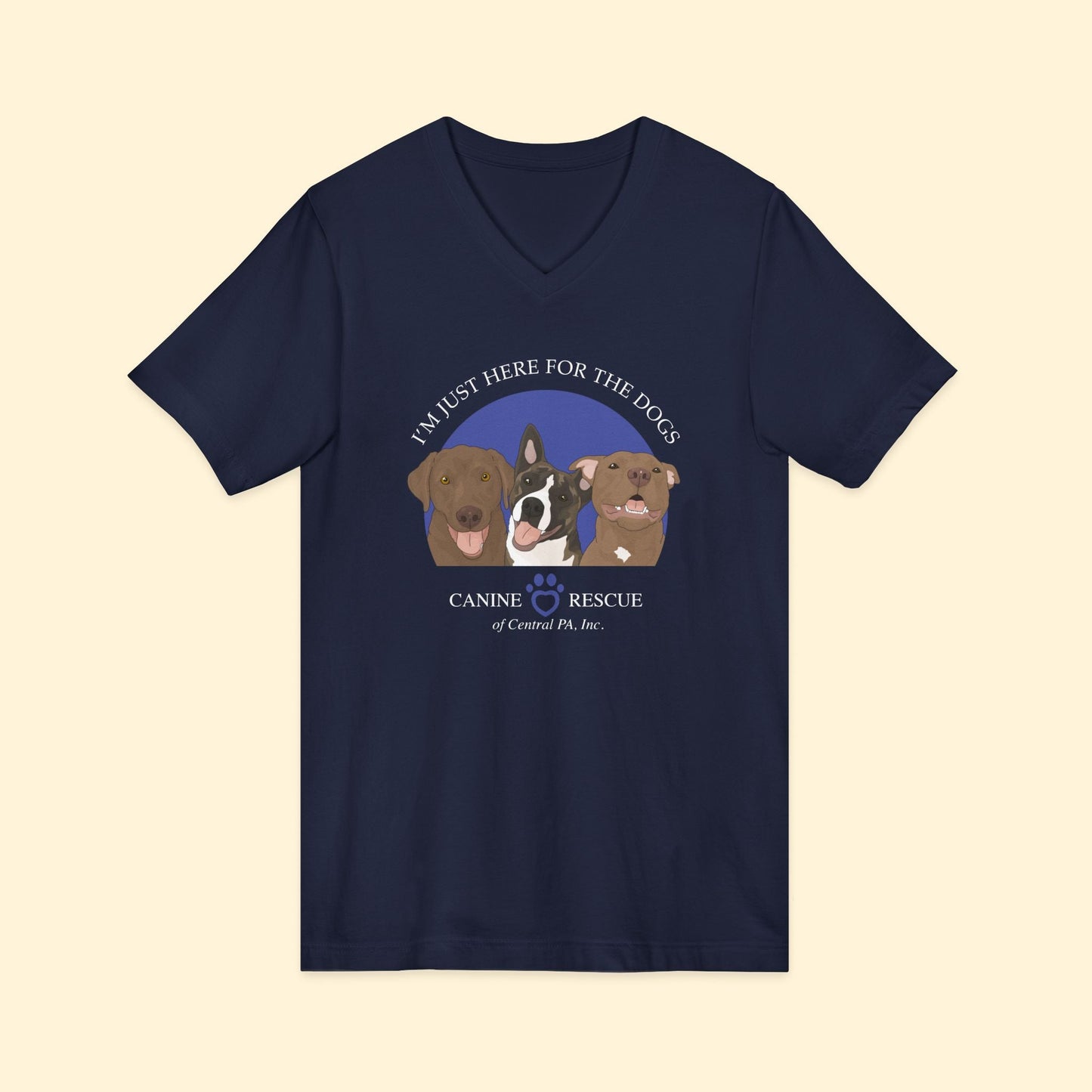 Unisex V - Neck Tee | FUNDRAISER | Canine Rescue of Central PA - Detezi Designs - 20769675464328243349