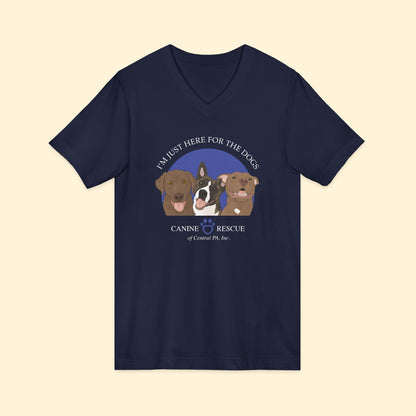 Unisex V - Neck Tee | FUNDRAISER | Canine Rescue of Central PA - Detezi Designs - 20769675464328243349