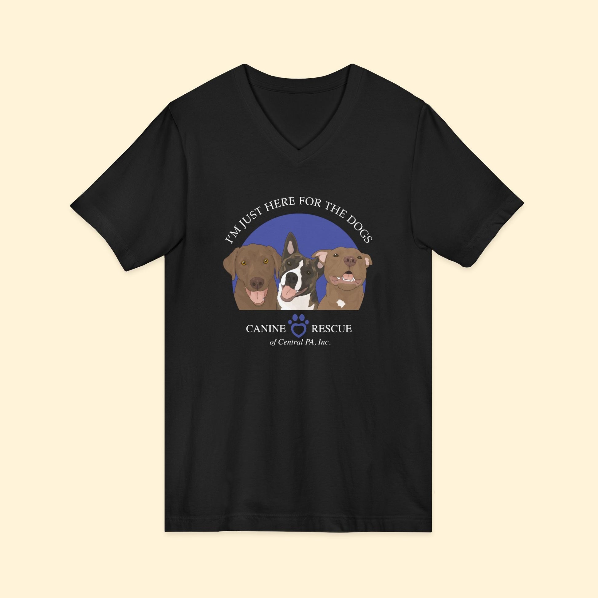 Unisex V - Neck Tee | FUNDRAISER | Canine Rescue of Central PA - Detezi Designs - 23000354291097547177