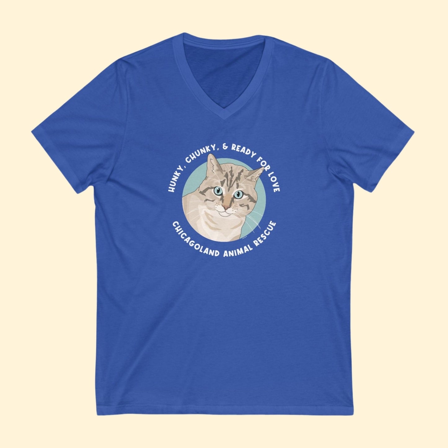 Unisex V - Neck Tee | FUNDRAISER | Chicagoland Animal Rescue - Detezi Designs - 18236787911523341785