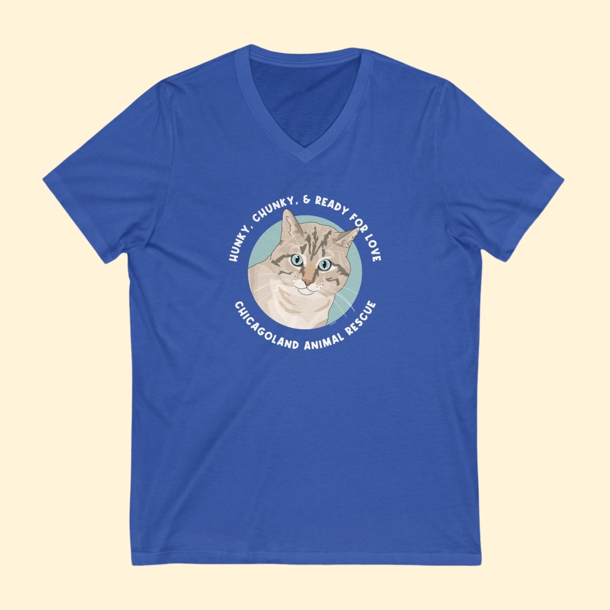 Unisex V - Neck Tee | FUNDRAISER | Chicagoland Animal Rescue - Detezi Designs - 18236787911523341785