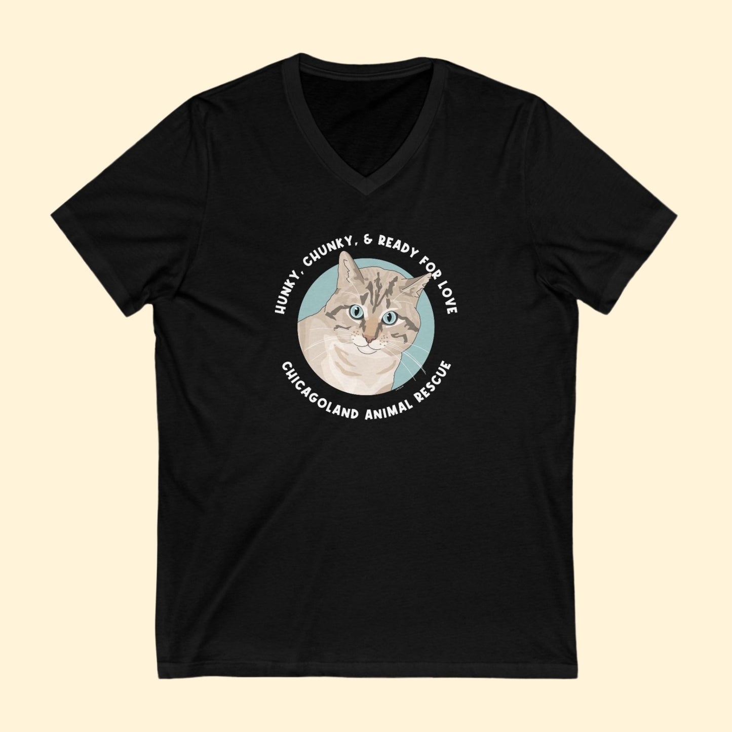 Unisex V - Neck Tee | FUNDRAISER | Chicagoland Animal Rescue - Detezi Designs - 21766879232352874245