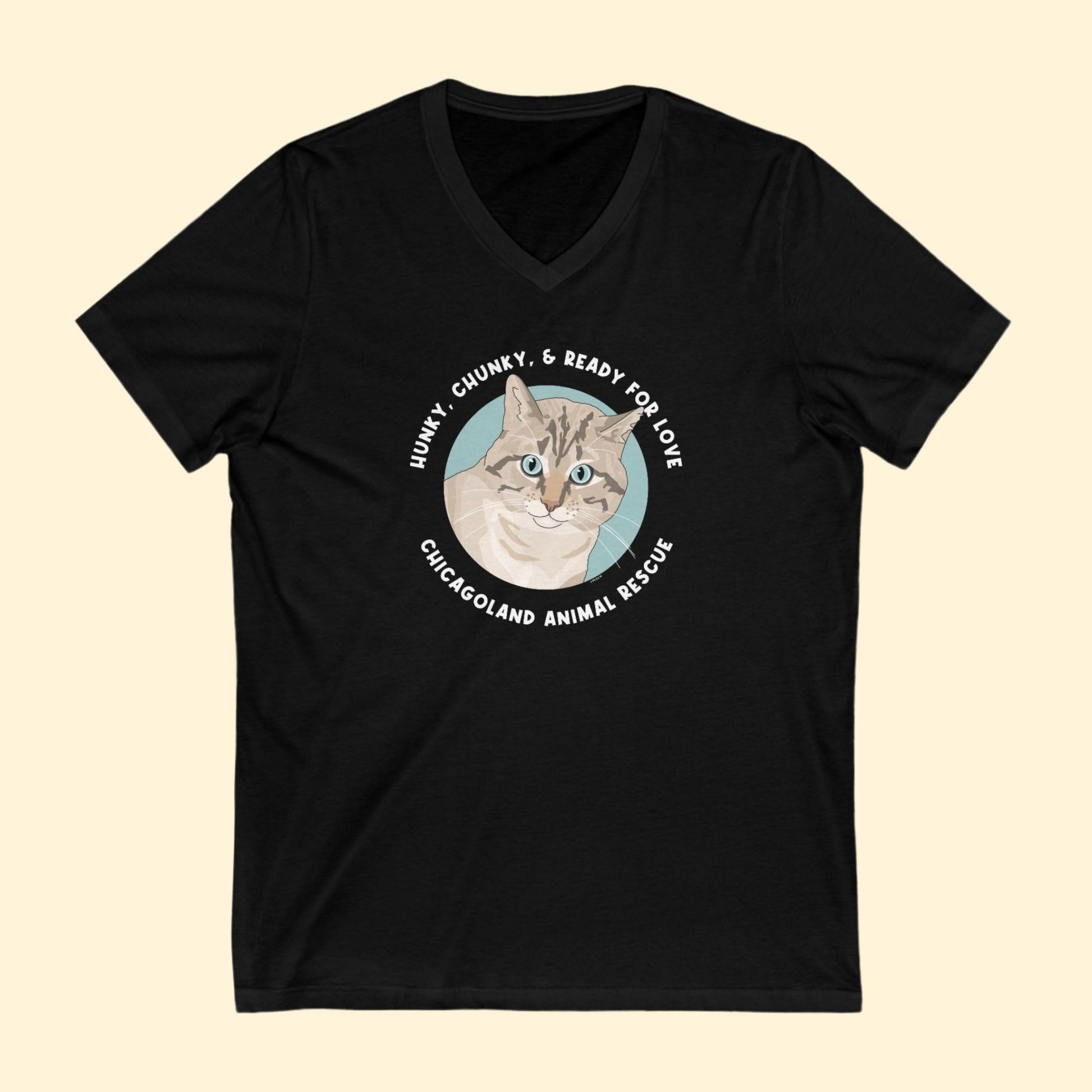 Unisex V - Neck Tee | FUNDRAISER | Chicagoland Animal Rescue - Detezi Designs - 21766879232352874245