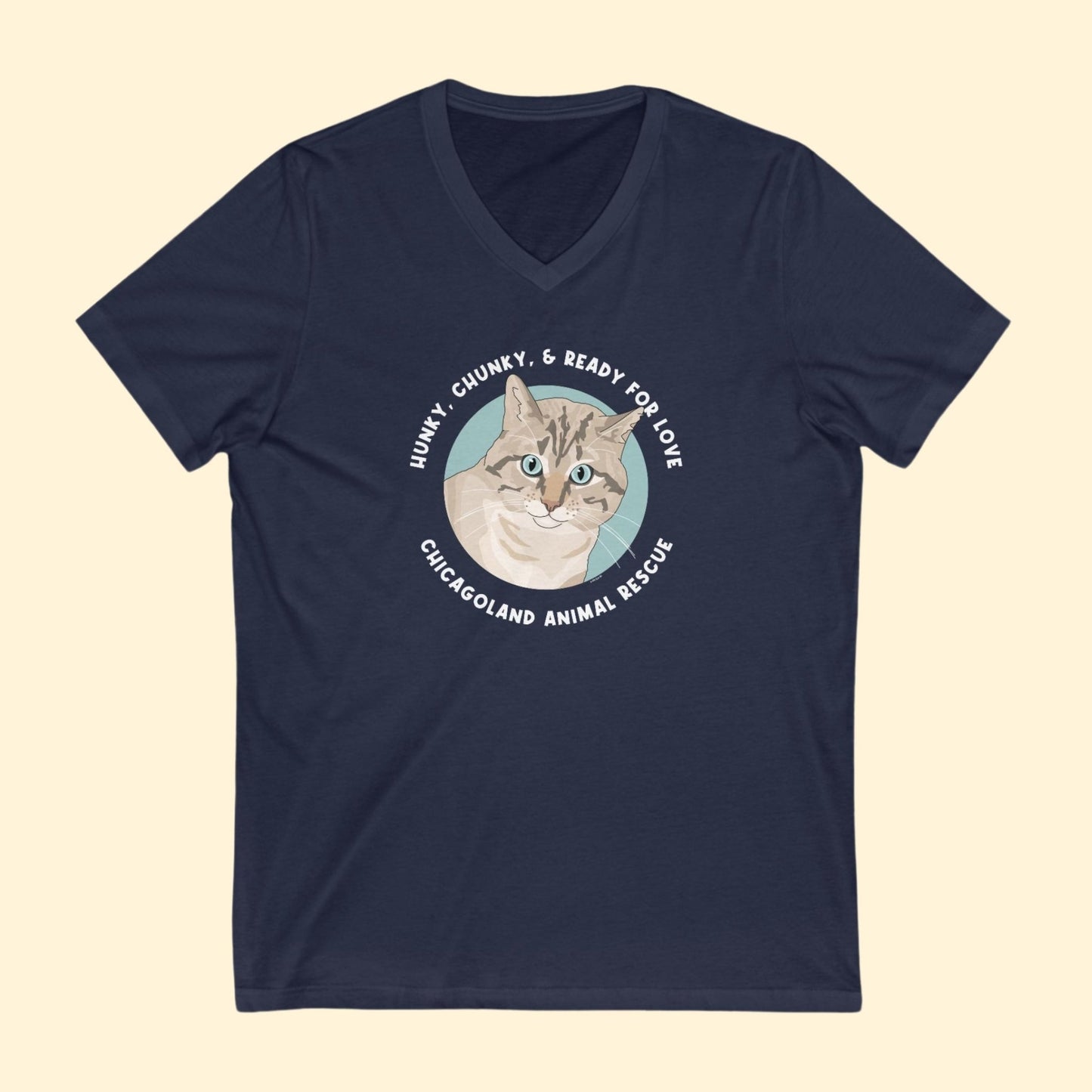 Unisex V - Neck Tee | FUNDRAISER | Chicagoland Animal Rescue - Detezi Designs - 23869741107704189471