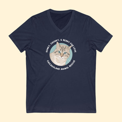 Unisex V - Neck Tee | FUNDRAISER | Chicagoland Animal Rescue - Detezi Designs - 23869741107704189471