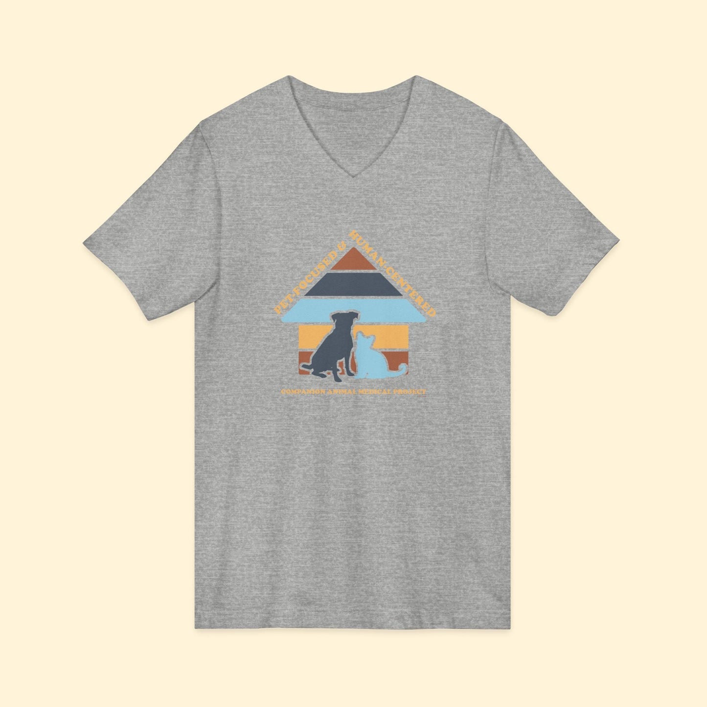 Unisex V - Neck Tee | FUNDRAISER | Companion Animal Medical Project - Detezi Designs - 15105501921458200936
