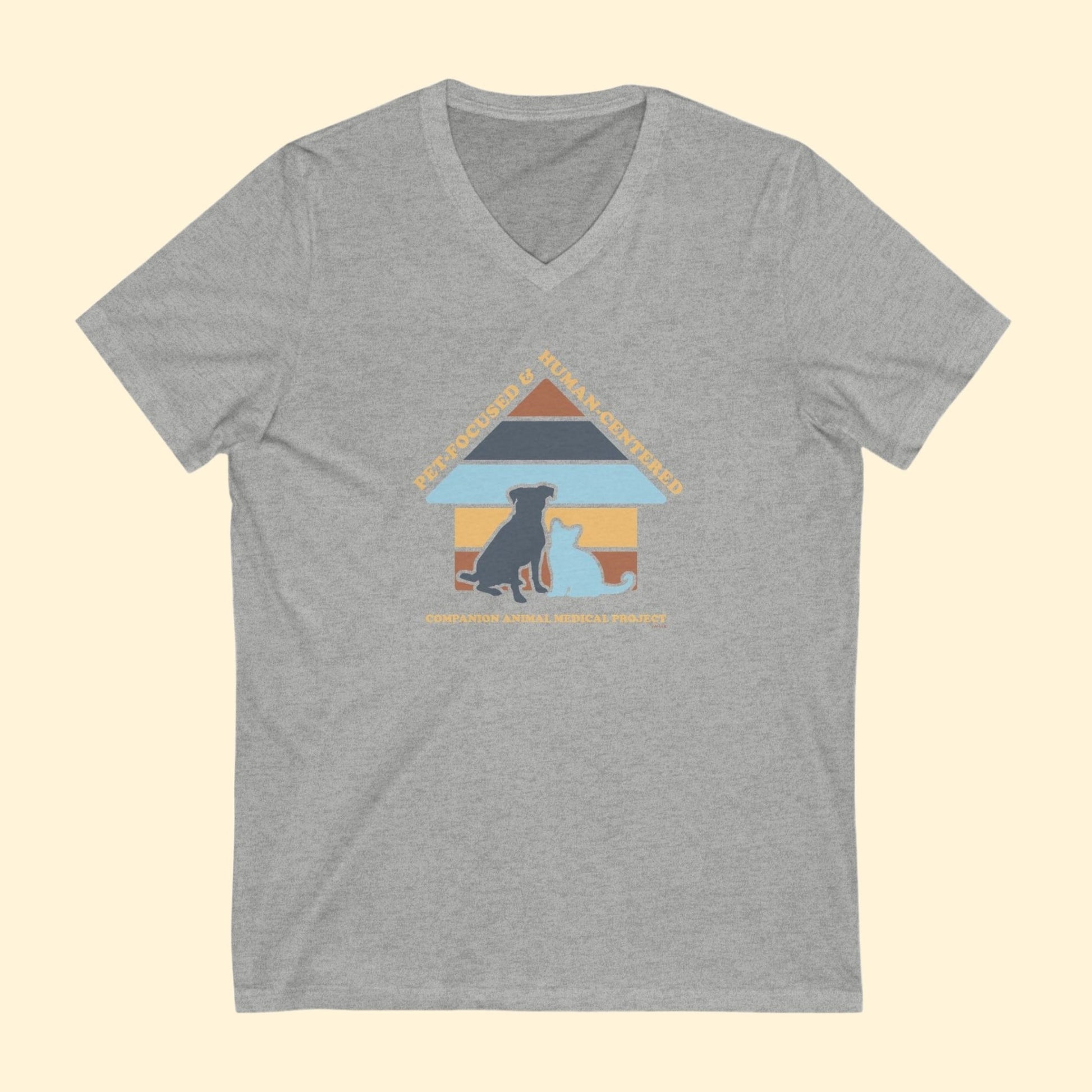 Unisex V - Neck Tee | FUNDRAISER | Companion Animal Medical Project - Detezi Designs - 15105501921458200936