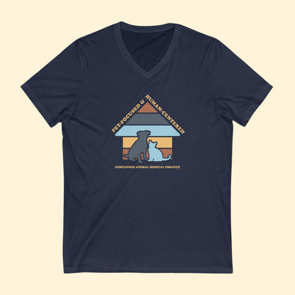 Unisex V - Neck Tee | FUNDRAISER | Companion Animal Medical Project - Detezi Designs - 20498569972865435162