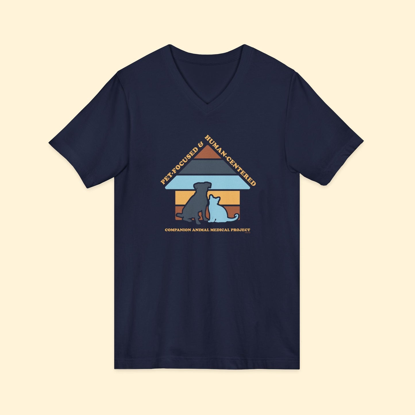 Unisex V - Neck Tee | FUNDRAISER | Companion Animal Medical Project - Detezi Designs - 20498569972865435162