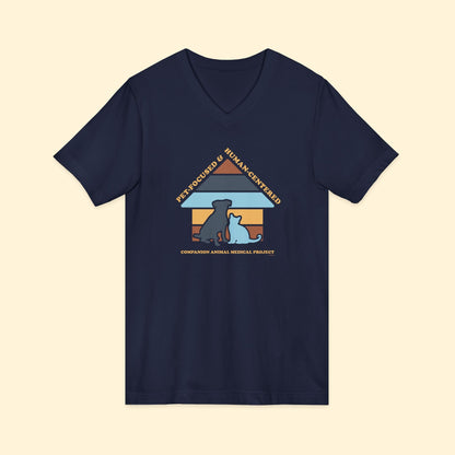 Unisex V - Neck Tee | FUNDRAISER | Companion Animal Medical Project - Detezi Designs - 20498569972865435162