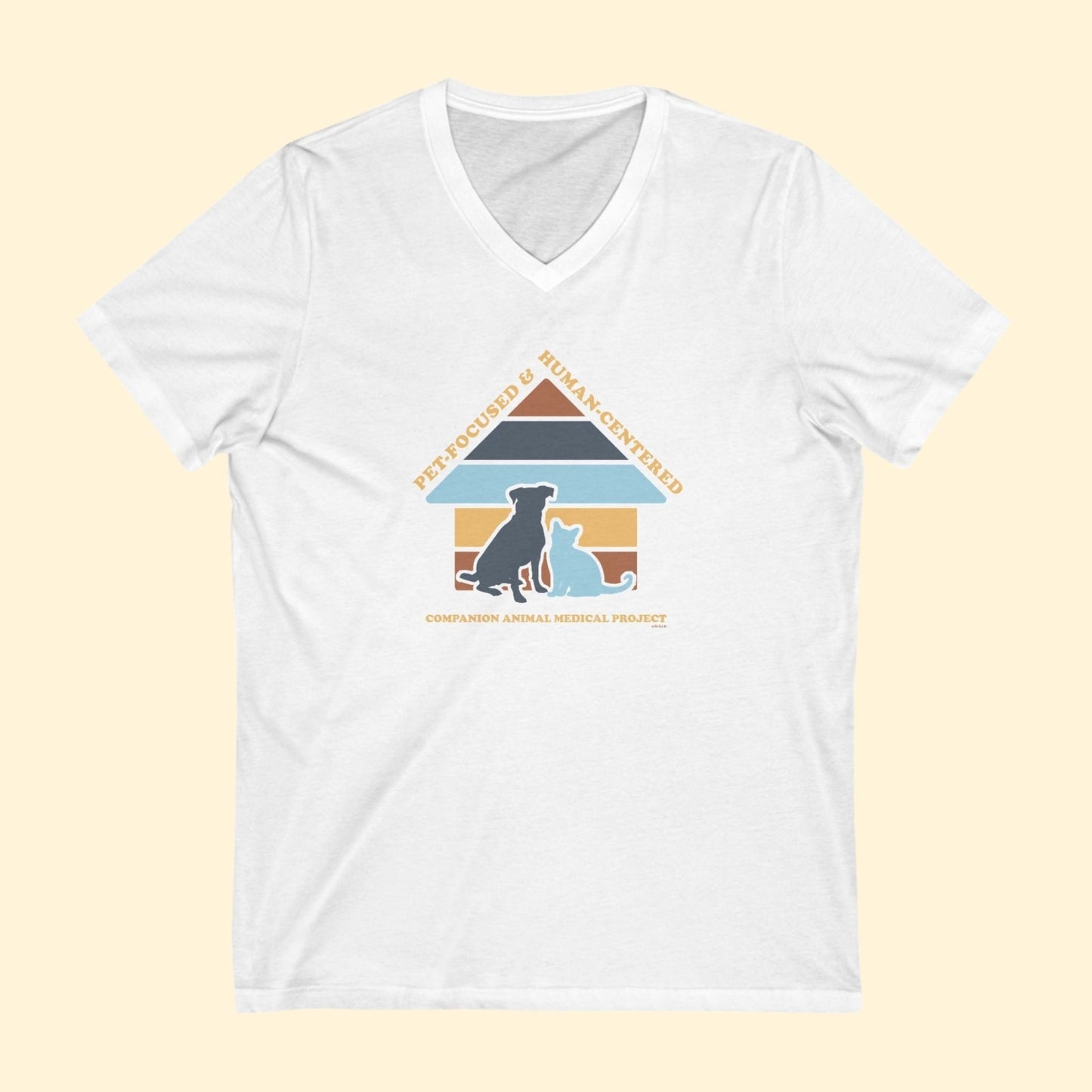 Unisex V - Neck Tee | FUNDRAISER | Companion Animal Medical Project - Detezi Designs - 26977839371960689933